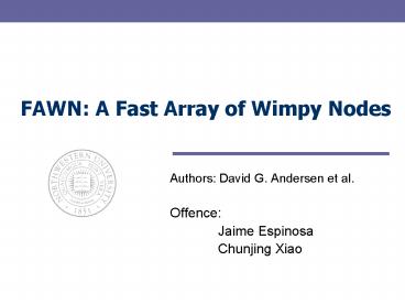 FAWN: A Fast Array of Wimpy Nodes