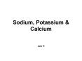 Sodium, Potassium PowerPoint PPT Presentation