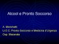 Alcool e Pronto Soccorso PowerPoint PPT Presentation
