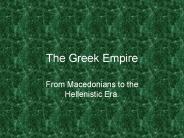 The Greek Empire