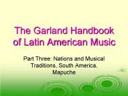 The Garland Handbook of Latin American Music