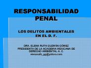 RESPONSABILIDAD PENAL  LOS DELITOS AMBIENTALES EN EL D. F.
