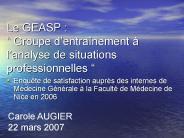 Le GEASP : 