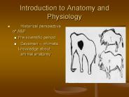 Introduction to Anatomy and Physiology
