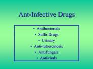 Ant-Infective Drugs