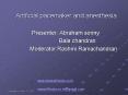 Artificial pacemaker and anesthesia PowerPoint PPT Presentation