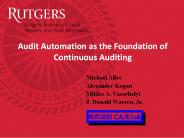 Audit Automation as the Foundation of Continuous Auditing