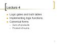 Logic gates and truth tables PowerPoint PPT Presentation