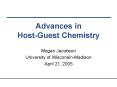 Advances in Host-Guest Chemistry PowerPoint PPT Presentation