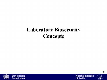 Laboratory Biosecurity Concepts