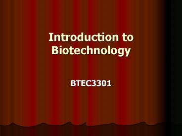 ppt presentation biotechnology