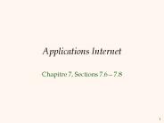 Applications Internet
