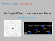 De Broglie Waves, Uncertainty, and Atoms