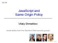 JavaScript and Same Origin Policy PowerPoint PPT Presentation