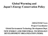 Global Warming and Japan
