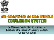 EDUCATION SYSTEM OF INDIA