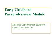 Early Childhood Paraprofessional Module