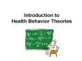 Introduction to Health Behavior Theories PowerPoint PPT Presentation
