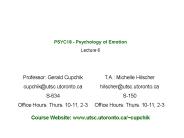 PSYC18 - Psychology of Emotion