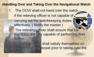 Handling Over and Taking Over the Navigational Watch