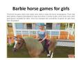 Barbie Horse Game PowerPoint PPT Presentation