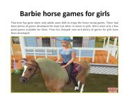 Barbie Horse Game