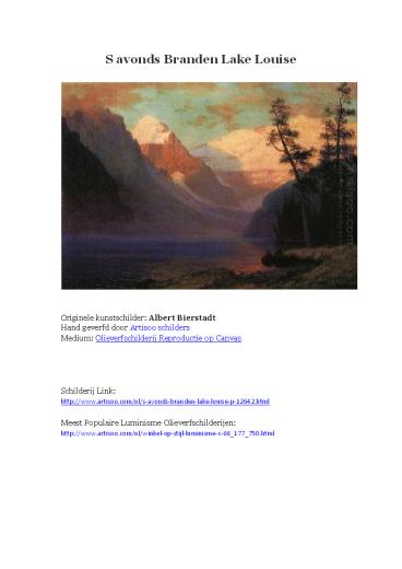 S avonds Branden Lake Louise -- Artisoo