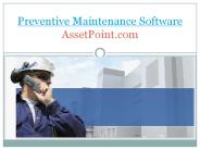 Preventive Maintenance Software – AssetPoint.com