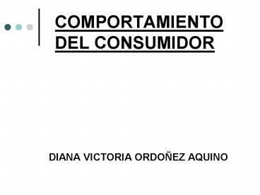 COMPORTAMIENTO DEL CONSUMIDOR