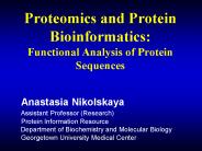 Proteomics and Protein Bioinformatics: Functional Analysis of Protein Sequences
