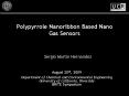 Polypyrrole Nanoribbon Based Nano Gas Sensors PowerPoint PPT Presentation