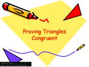 Proving Triangles Congruent