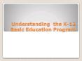 Understanding the K-12 Basic Education Program PowerPoint PPT Presentation