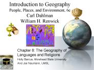 Chapter 8: The Geography of Languages and Religions
