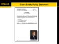 Crane Safety Policy Statement PowerPoint PPT Presentation