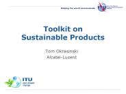 Toolkit on Sustainable Products