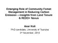 Emerging Role of Community Forest Management in Reducing Carbon Emission ?Insights from Land Tenure PowerPoint PPT Presentation