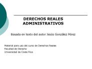 DERECHOS REALES ADMINISTRATIVOS