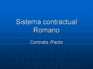 Sistema contractual Romano