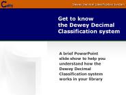 Get to know the Dewey Decimal Classification system