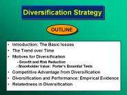 Diversification Strategy