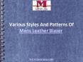 Various Styles And Patterns Of Mens Leather Blazer 