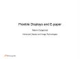 Flexible Displays and E-paper PowerPoint PPT Presentation