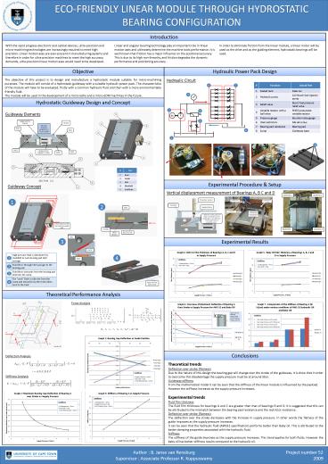 ECO-FRIENDLY LINEAR MODULE THROUGH HYDROSTATIC BEARING CONFIGURATION