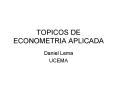 TOPICOS DE ECONOMETRIA APLICADA PowerPoint PPT Presentation