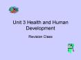 Unit 3 Health and Human Development PowerPoint PPT Presentation