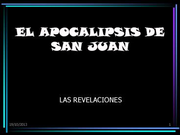 EL APOCALIPSIS DE SAN JUAN