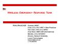 WIRELESS EMERGENCY RESPONSE TEAM PowerPoint PPT Presentation