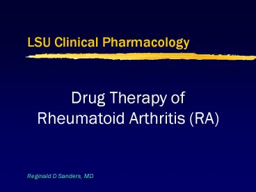 LSU Clinical Pharmacology