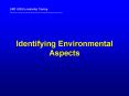 Identifying Environmental Aspects PowerPoint PPT Presentation